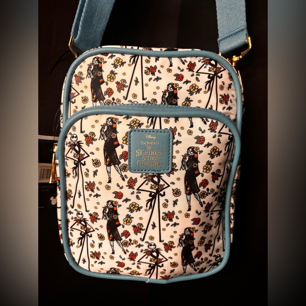 Disney Nightmare before Christmas Crossbody Bag - Blue and White